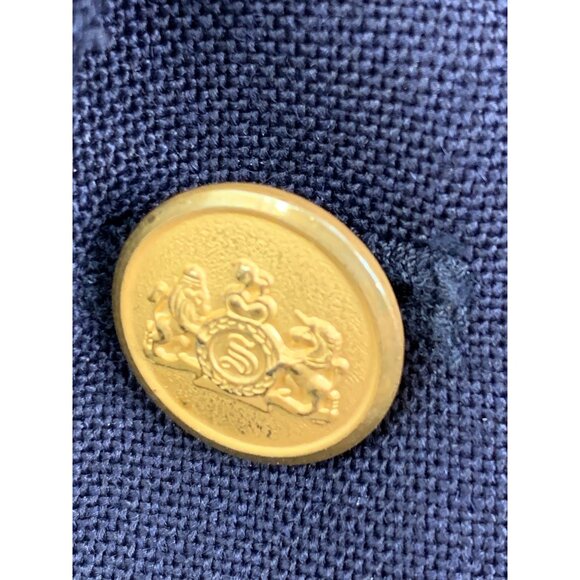 Mens Navy Blazer Jacket Summer Size 44L Tall Tweed Polyester Classic Fit 8900 - Picture 3 of 10